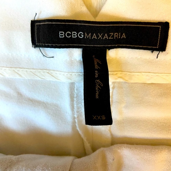 BCBG Maxazria White/Cream Cropped Dress Pants - XXS - Picture 2 of 4